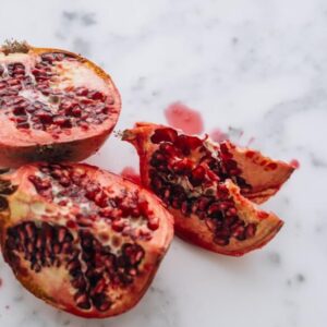 pomegranate stain on quartzite countertop