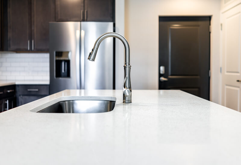 Quartz clearance counter polish