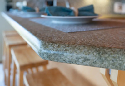 Bullnose granite countertop edge in a Springville, UT kitchen.