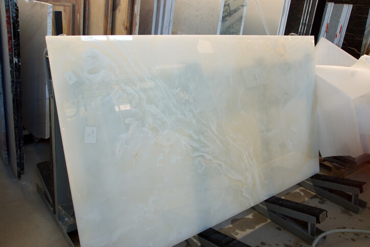 Translucent stone slabs on display in Springfield, UT
