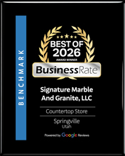 Award plaque for Signature Marble & Granite LLC